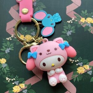 My Melody dressed as a cat Keychain